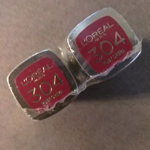 New, 2 pack L'Oreal 304 Ruby Opera lip color